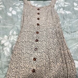Leopard Print Button-Down Maxi Dress